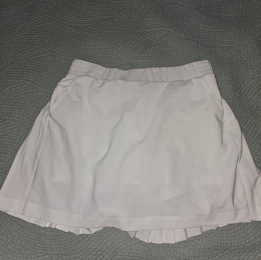 Womens calia white skorts shorts skirt gold skort size small